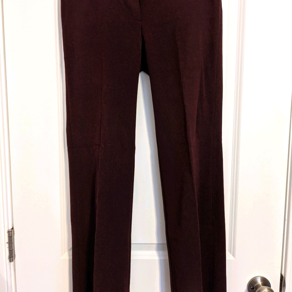 Flattering burgundy trousers